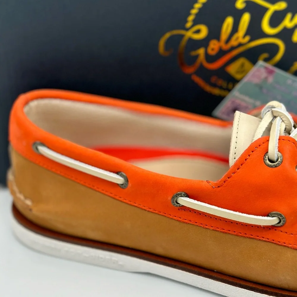 SPERRY GOLD CUP AUTHENTIC TRI‎ TONE BOAT SHOE 2 EYE (10.5)